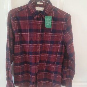 Hawker Rye Men's Slim Stretch Plaid Casual Button Down Shirt Size Medium NWT